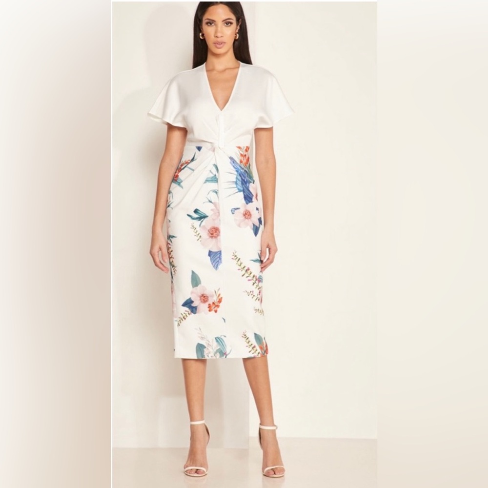 Sale Ted Baker Nerris Jamboree Twist Detail Dress Siz… Gem